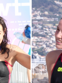 Océane Cassignol (à gauche) et Caroline Jouisse (à droite) ont validé leur billet pour les championnats du monde de Doha, samedi 2 décembre, lors de la Coupe du monde d'eau libre de Funchal