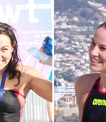 Océane Cassignol (à gauche) et Caroline Jouisse (à droite) ont validé leur billet pour les championnats du monde de Doha, samedi 2 décembre, lors de la Coupe du monde d'eau libre de Funchal